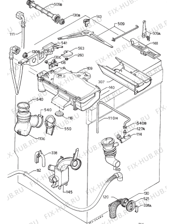 Взрыв-схема стиральной машины Zanussi ZJD125 - Схема узла Hydraulic System 272